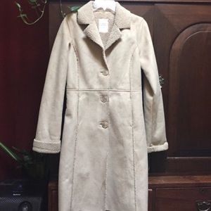 Old navy micro suede and fleece coat